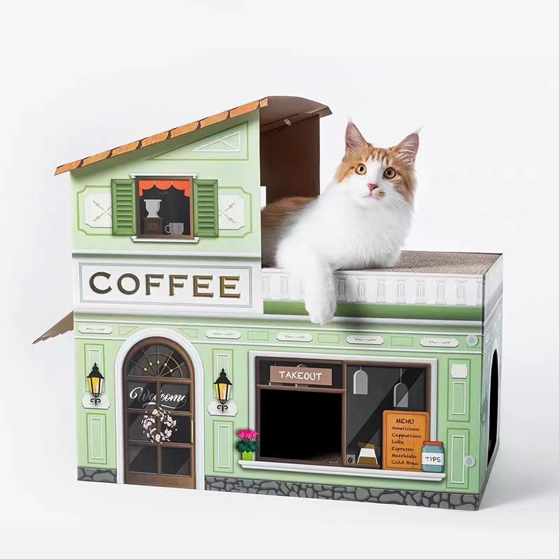 Smile Paws Coffee Shop貓屋(內附貓抓板）