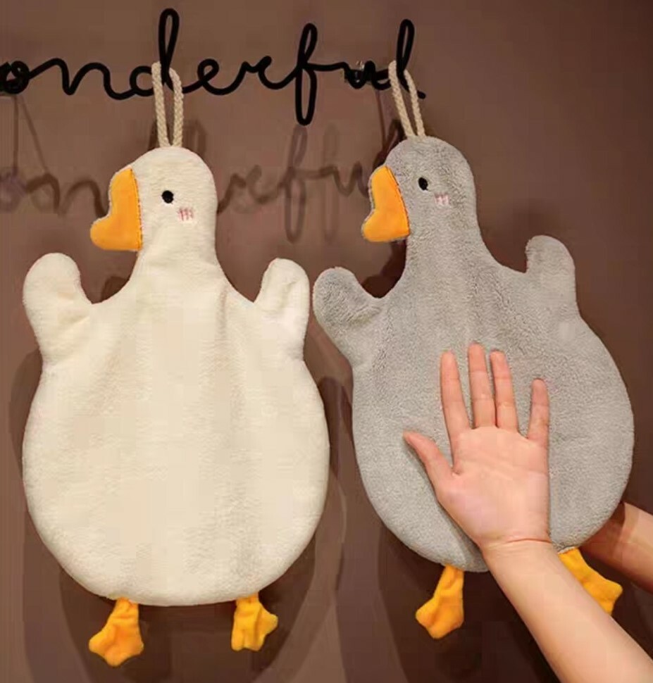 小白鵝珊瑚絨擦手巾