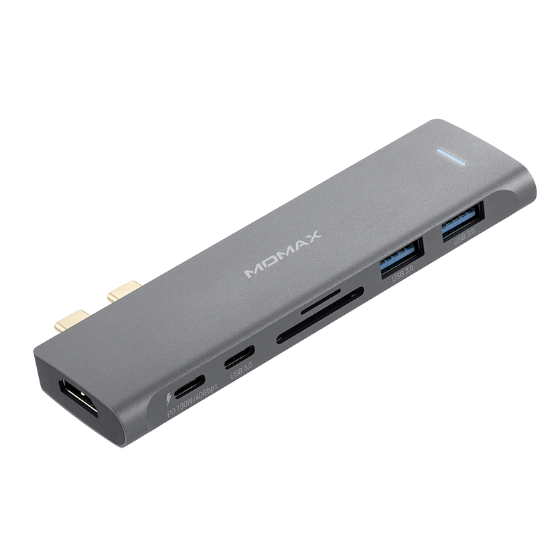 Momax Onelink 7合1 雙USB-C 擴充器 DH12