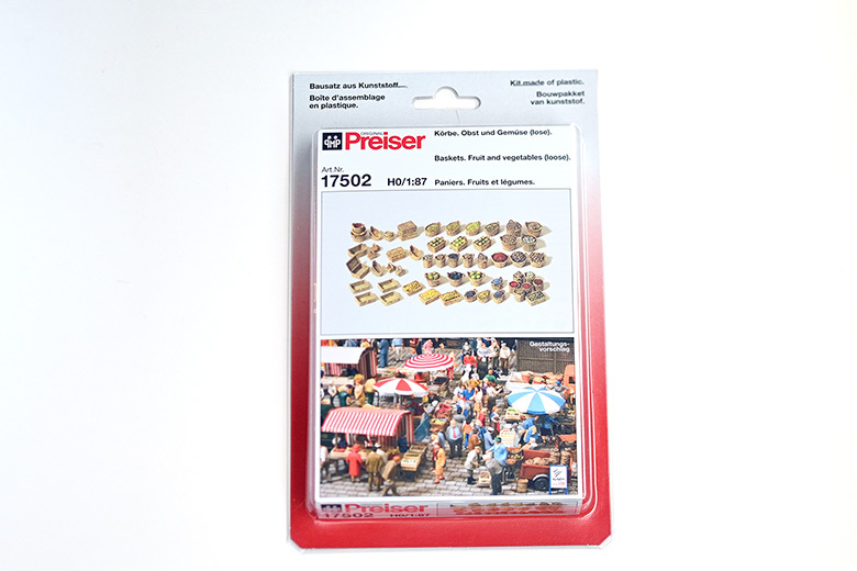 Preiser迷你小人 17502籃子農作物 DIY組
