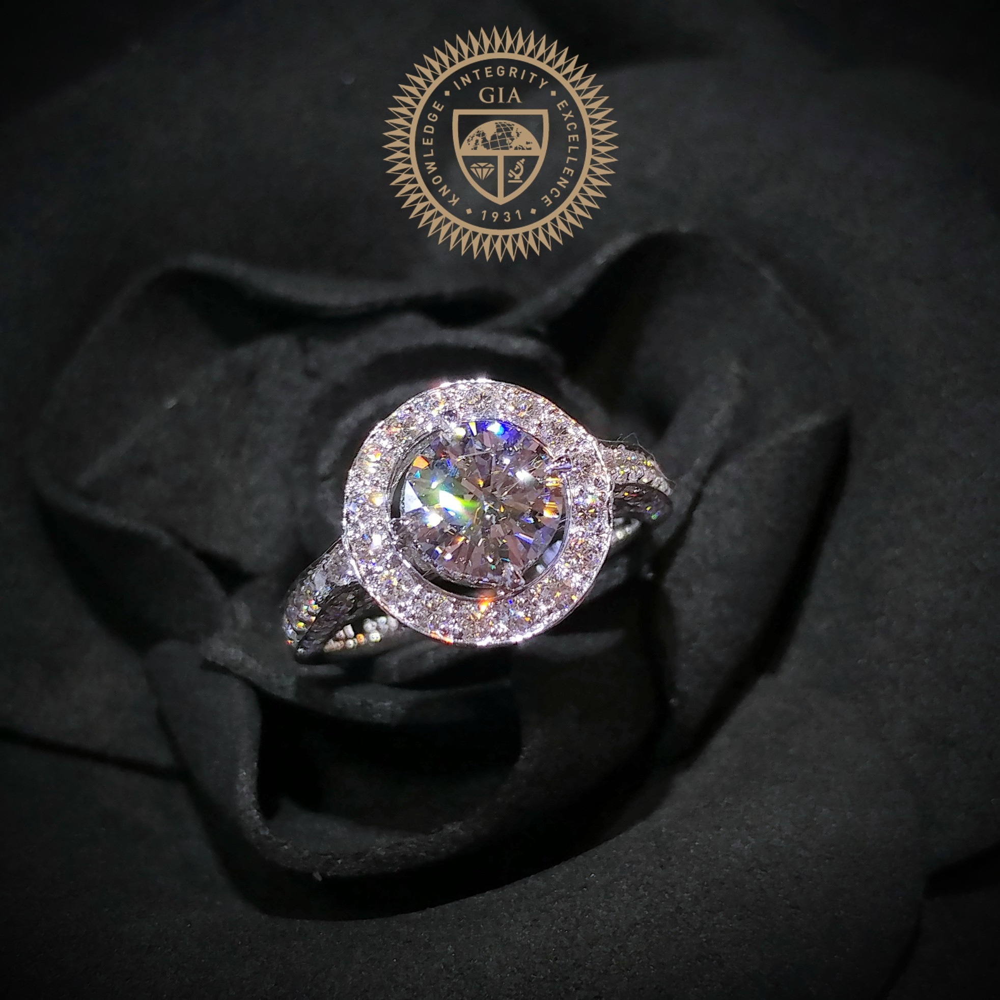 18K White Gold 1.00 GIA Diamond Ring