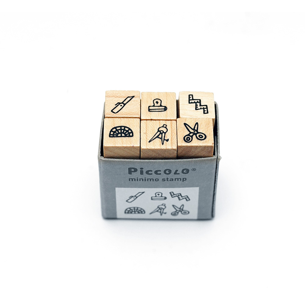 minimo 迷你木製印章：尺寸刀剪款