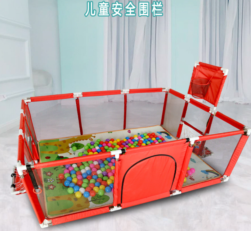 宝宝围栏 kids fence 长方形 129 cm x 190 cm x 66 cm 不包七彩球