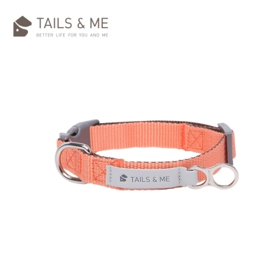 Tails & Me Collar 尼龍雙色項圈 粉橘深棕
