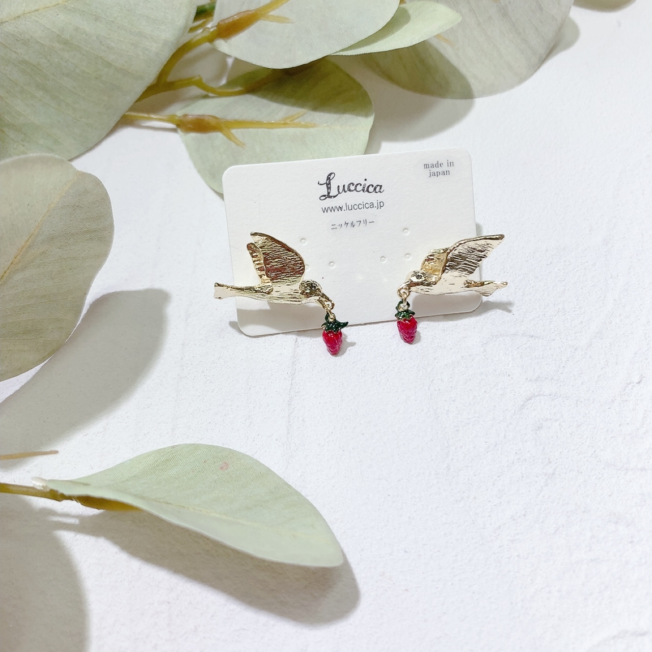 Luccica 草莓小偷耳環