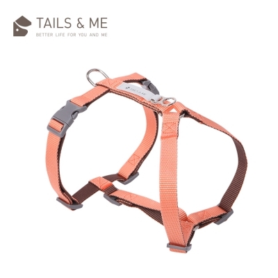 Tails & Me Harness 尼龍胸背帶 XS~L．粉橘深棕