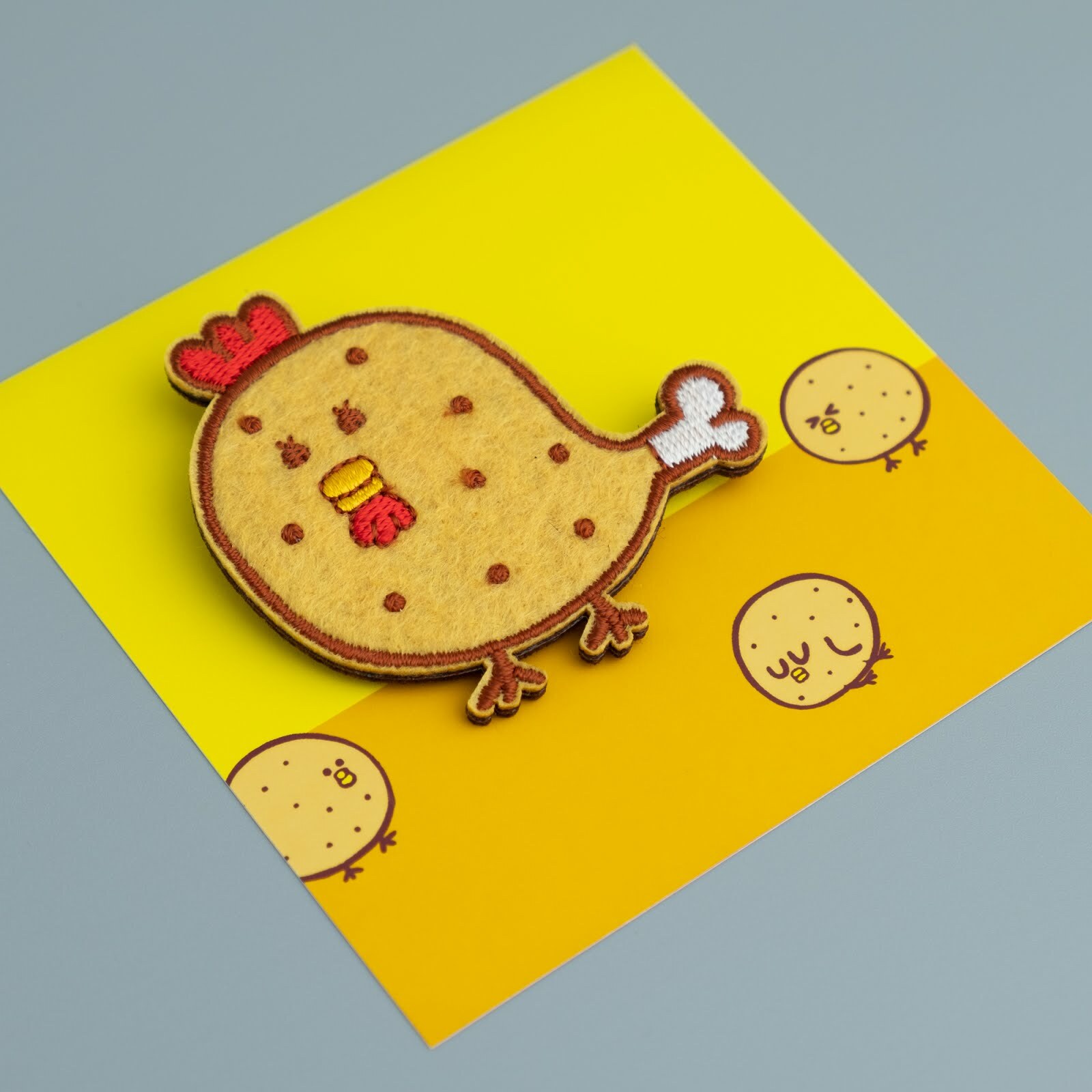 雞腿雞 刺繡別針｜微醺斑比