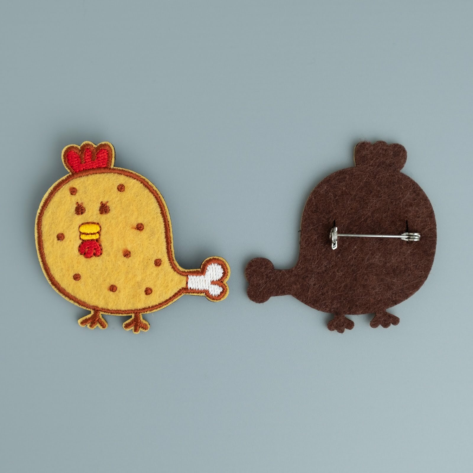 雞腿雞 刺繡別針｜微醺斑比