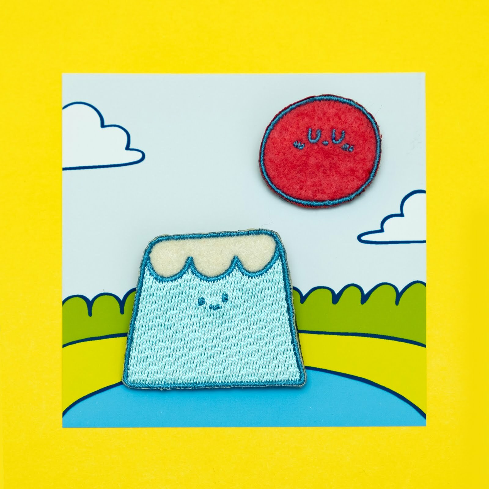 富士山 2入刺繡別針｜微醺斑比