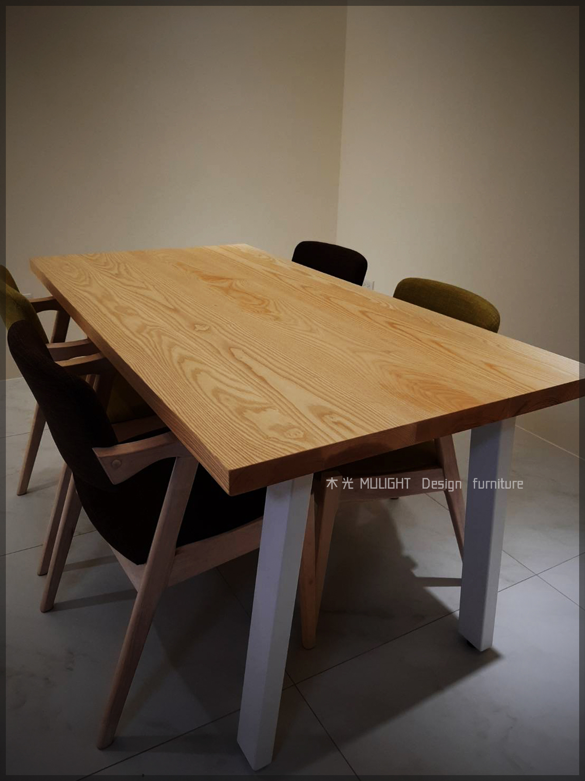 TA0087-Bianca-北歐俐落斜角實木桌