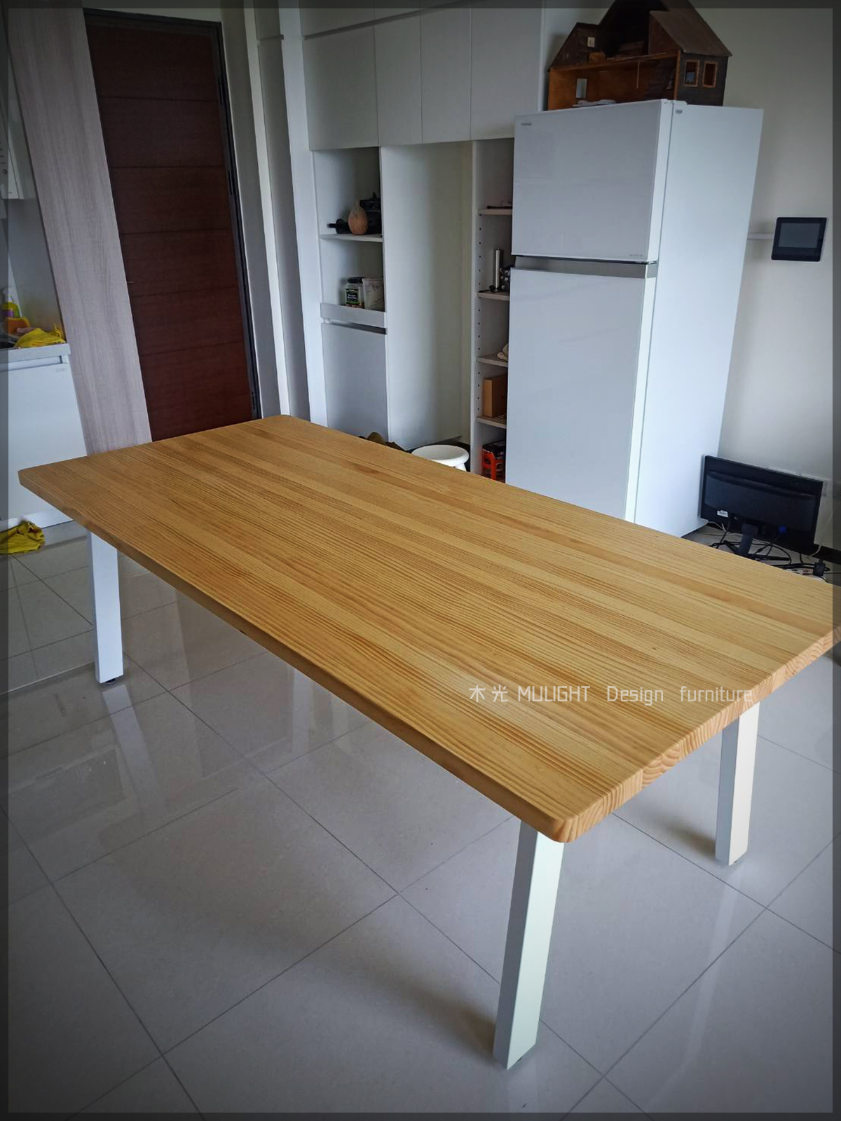 TA0087-Bianca-北歐俐落斜角實木桌