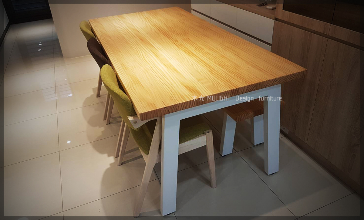 Bianca-北歐俐落斜腳實木桌|可訂製