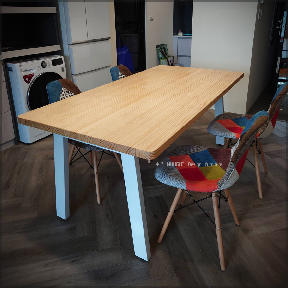 Bianca-北歐俐落斜腳實木桌|可訂製