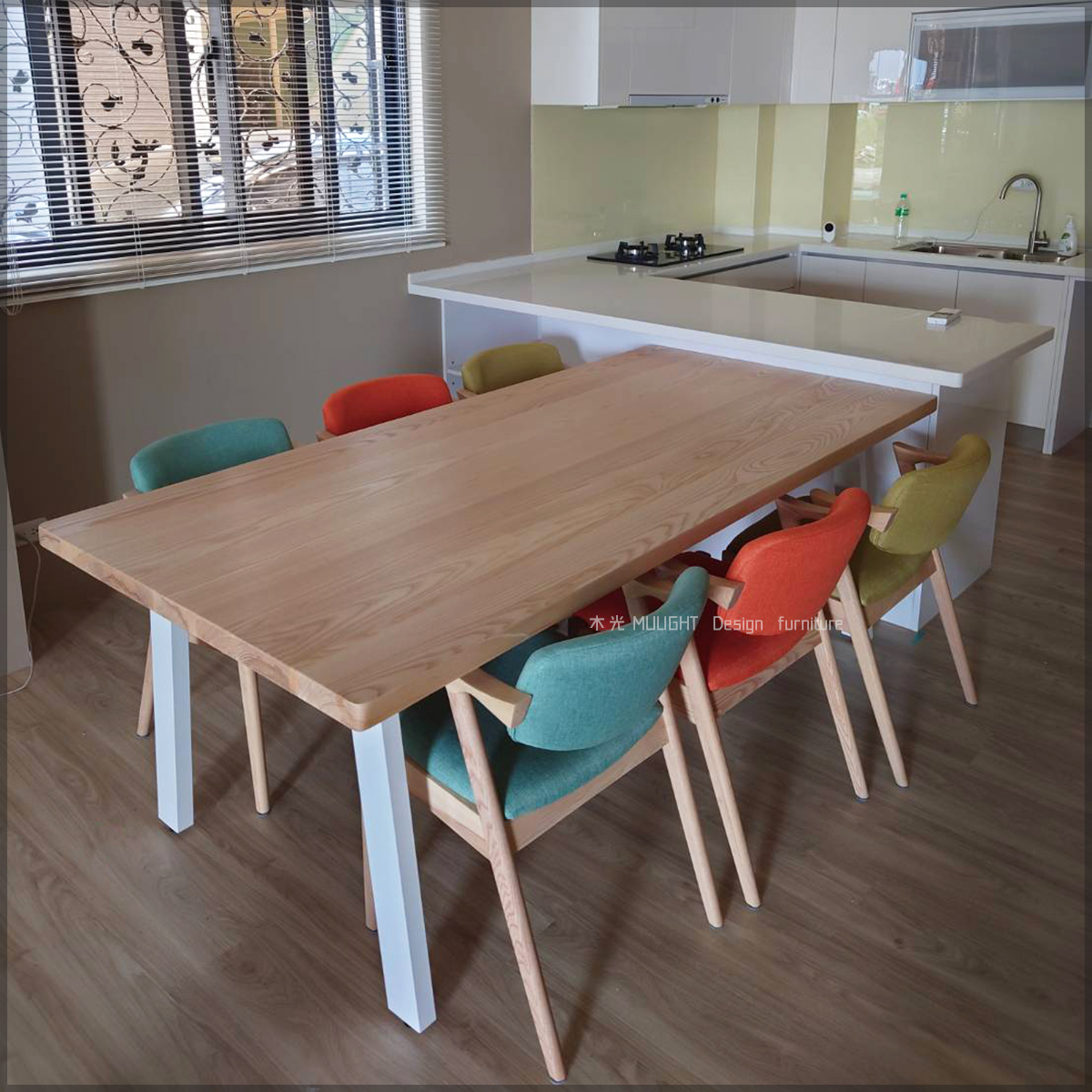 Bianca-北歐俐落斜腳實木桌|可訂製