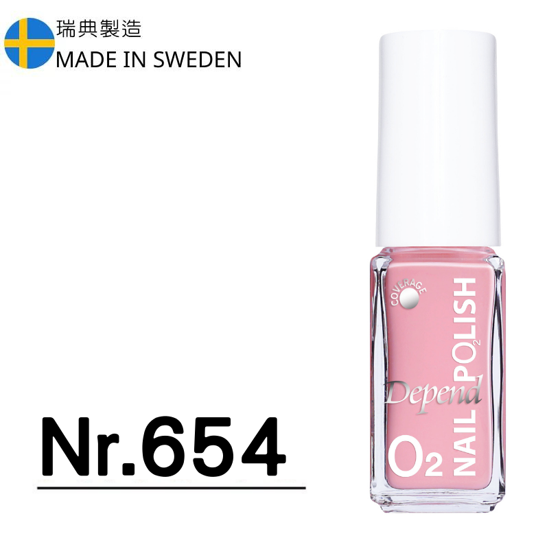 O2 甲油 654 粉嫩嬰兒粉 (不透明)