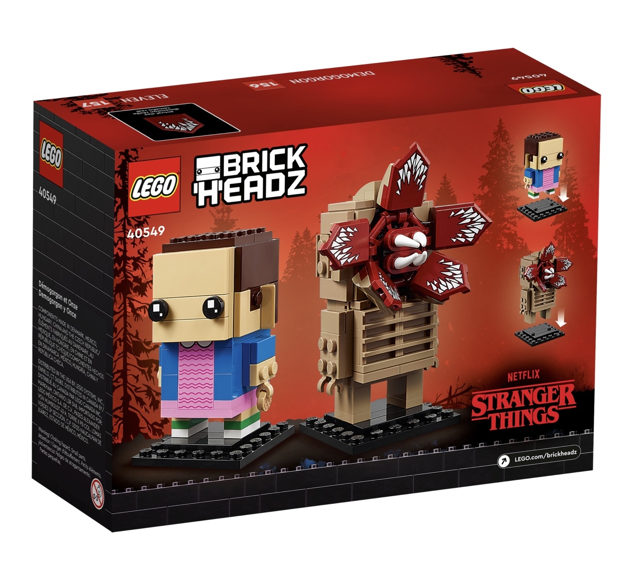 [飛米樂高積木專賣店] LEGO 40549 大頭系列 《怪奇物語™》魔神與11