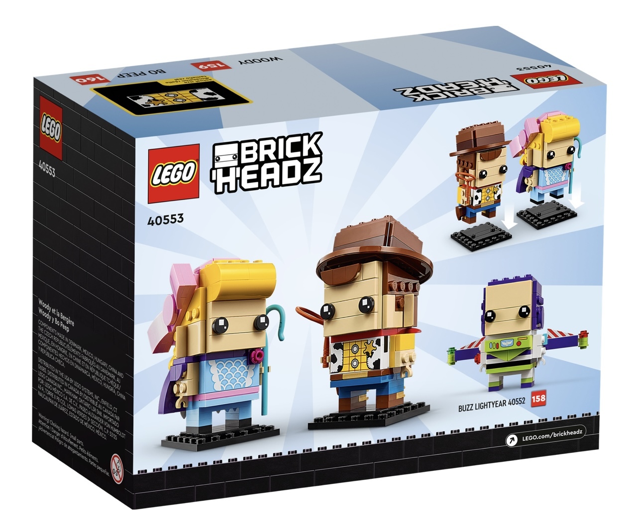 [飛米樂高積木專賣店] LEGO 40553 大頭系列  《玩具總動員 4》胡迪與牧羊女