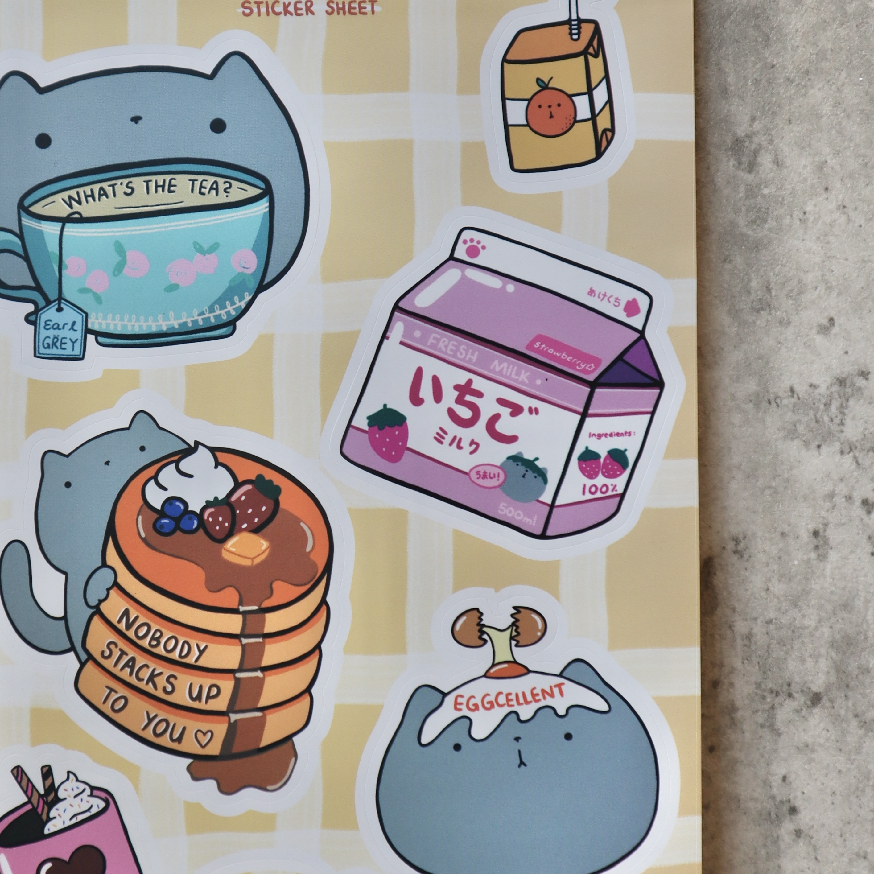Breakfast Cats Sticker Sheet