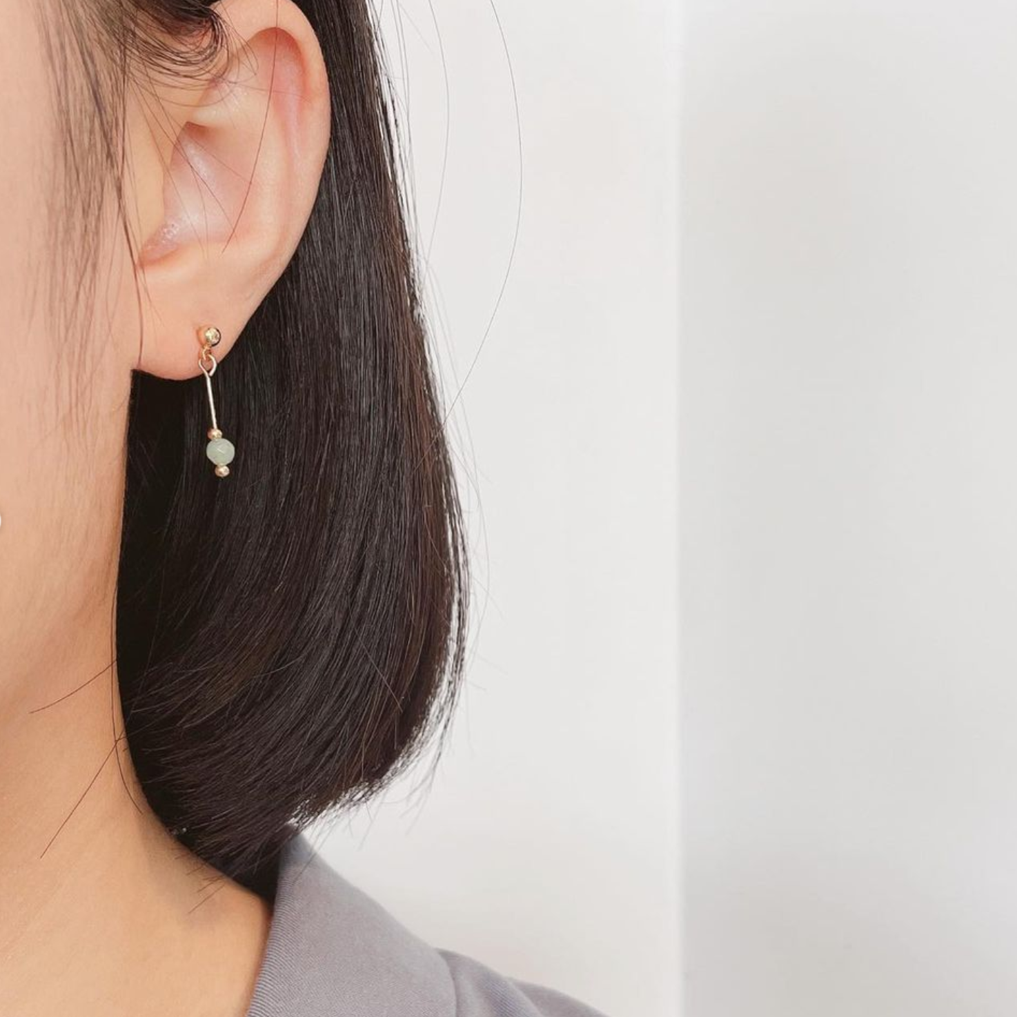 │簡約│光點系列 • 微垂墜 • 耳針耳夾 • 美國14KGF