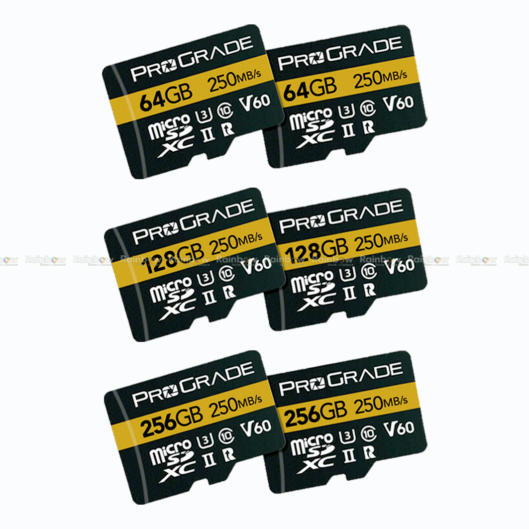 ProGrade Digital MicroSDXC UHS-II V60 - Rainbow Camera
