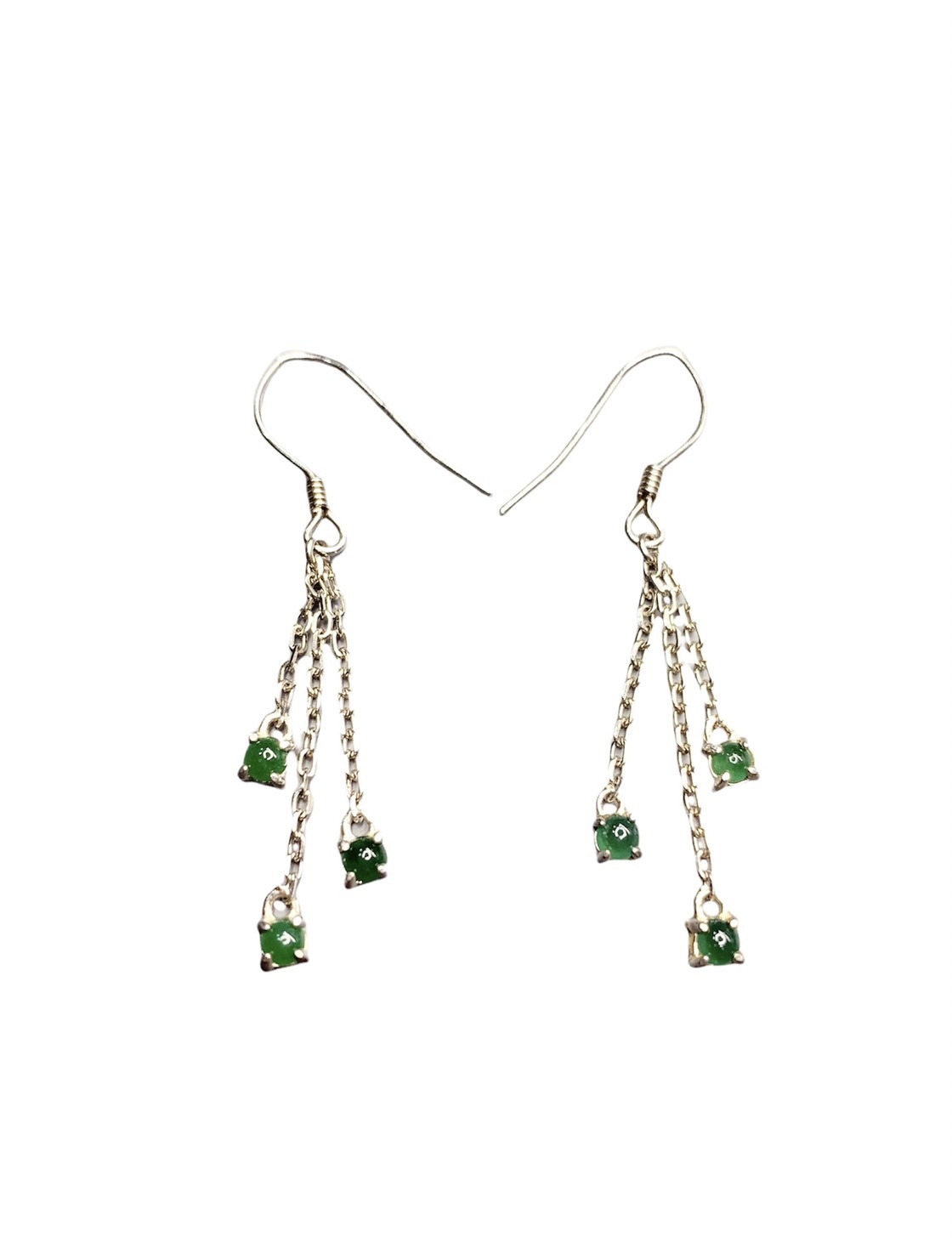 流蘇丨翡翠耳環