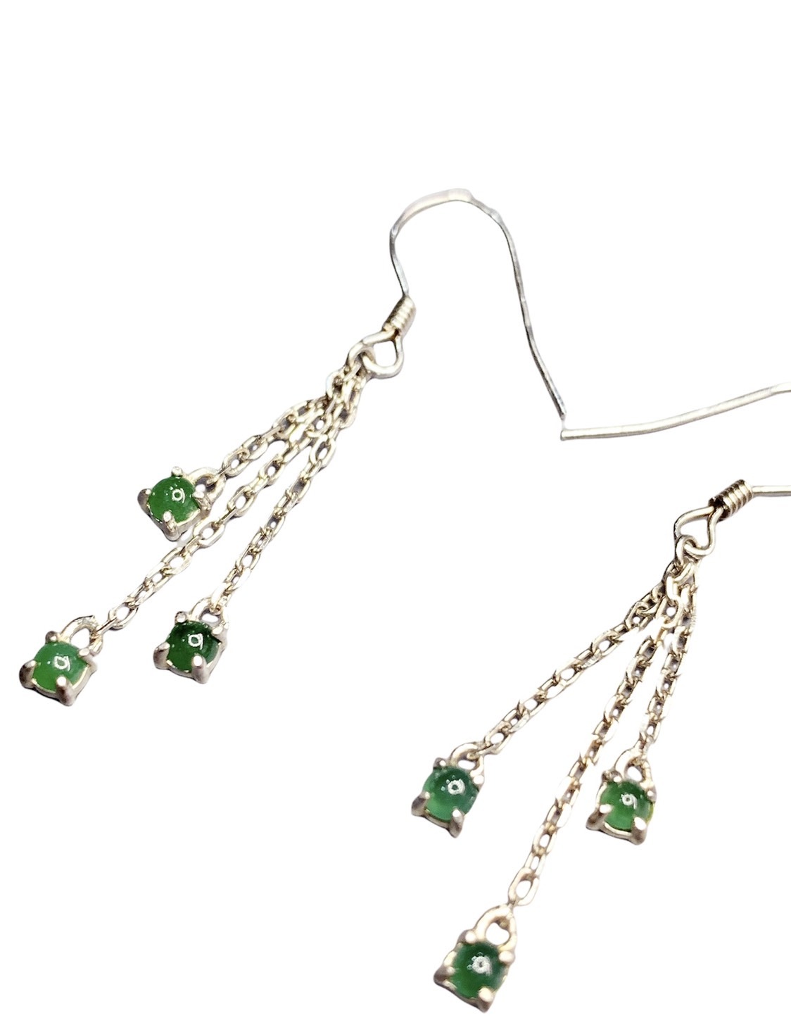流蘇丨翡翠耳環