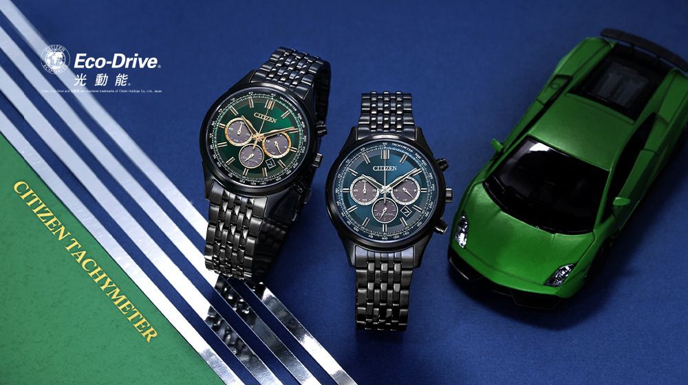 萬年鐘錶 - Citizen 星辰錶  全黑藍面光動能男錶  CA4418-82L  錶徑41.7MM