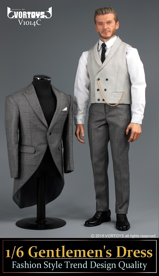 VORTOYS V1014C Gentlemen's Dress Fashion 1/6 light Grey suit set (現貨)