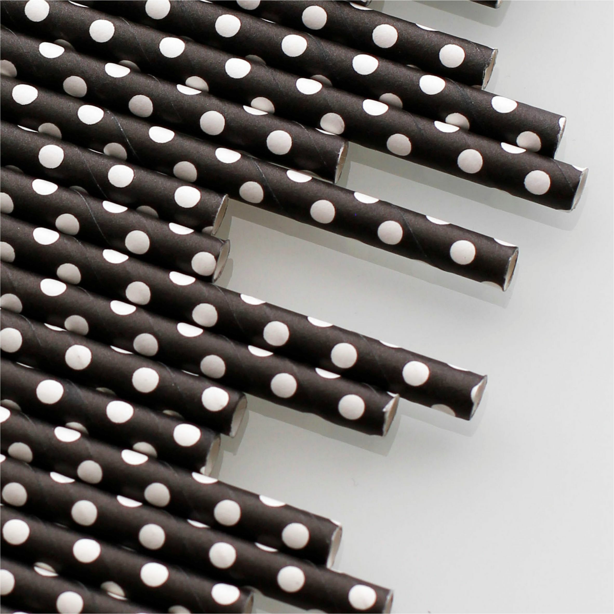 紙吸管 6mm 黑色