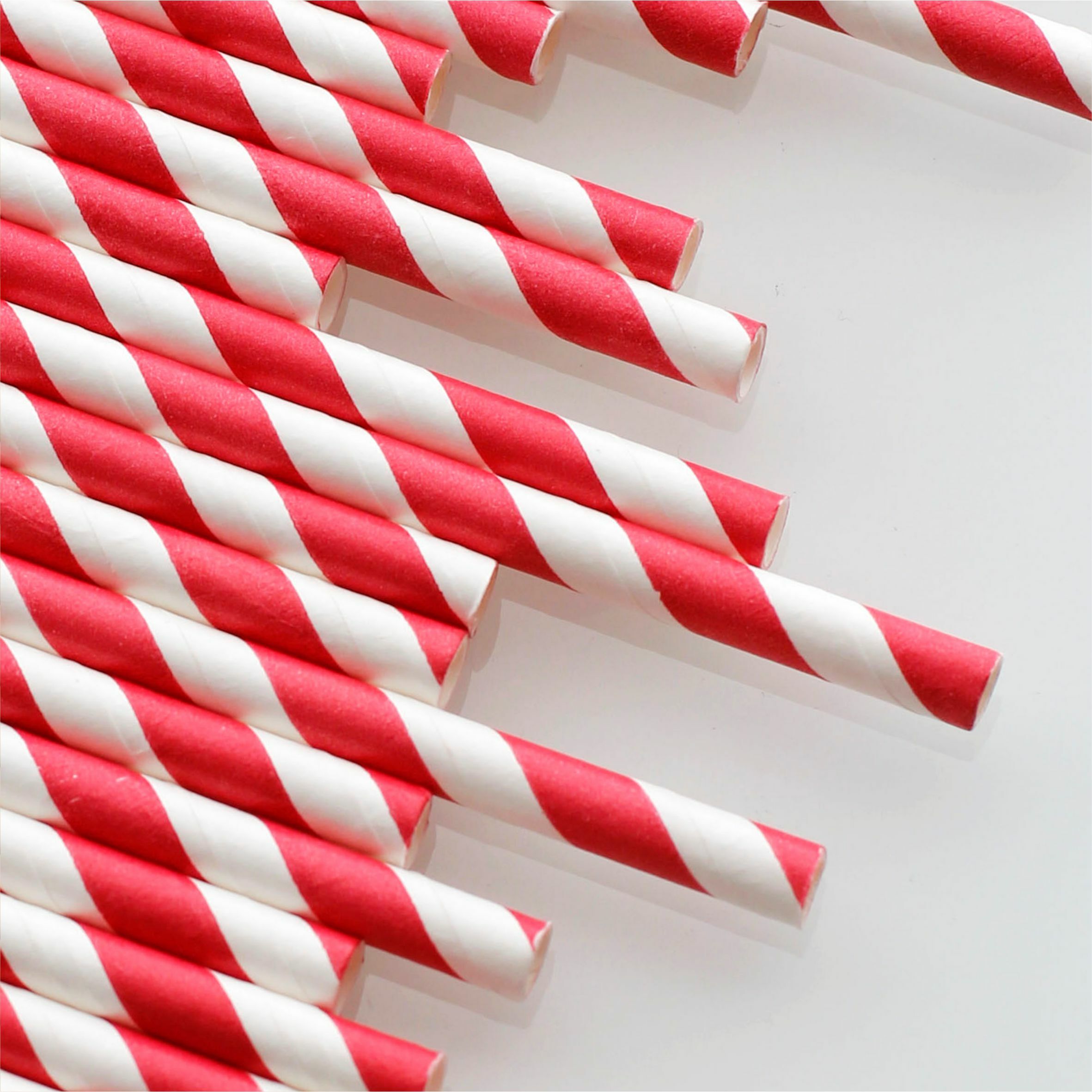 紙吸管 6mm 紅色