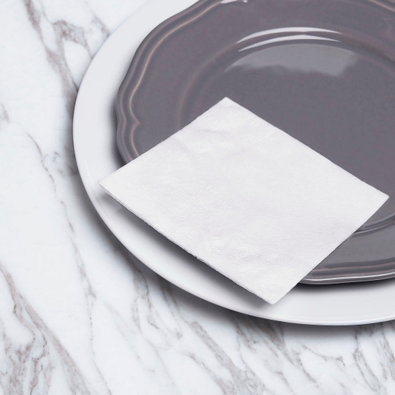 【特訂品】餐巾紙 23x23cm (9x9吋) 白色