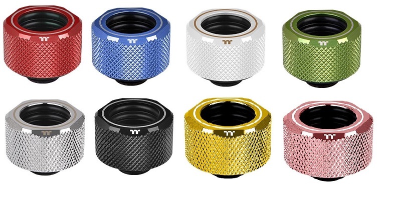 米特3C數位–曜越 Pacific C-Pro G1/4 PETG硬管專用管接頭/紅/藍/白/綠/銀/黑/金/玫瑰金/CL-W209-CU00RE-A