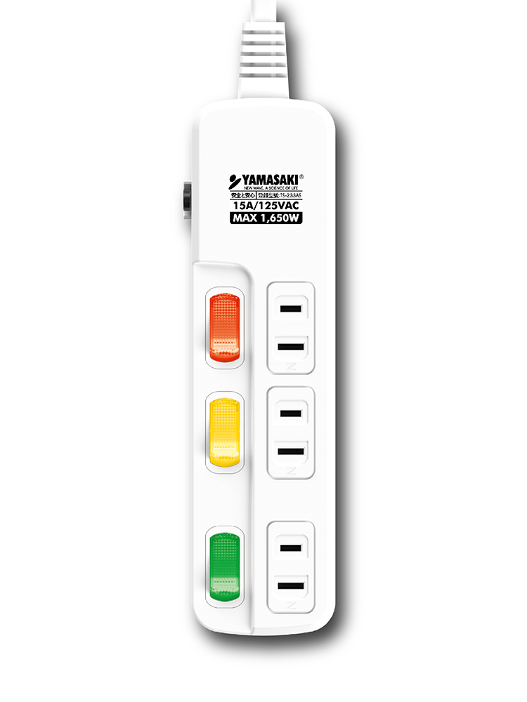 山崎防突波過載防護2孔延長線(15尺/4.5M)｜ TS-233AS-15