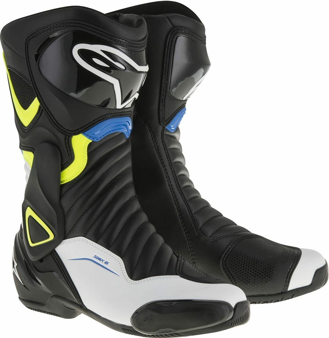 ALPINESTARS SMX-6 V2 BLACK/WHITE/BLUE 黑白藍 車靴