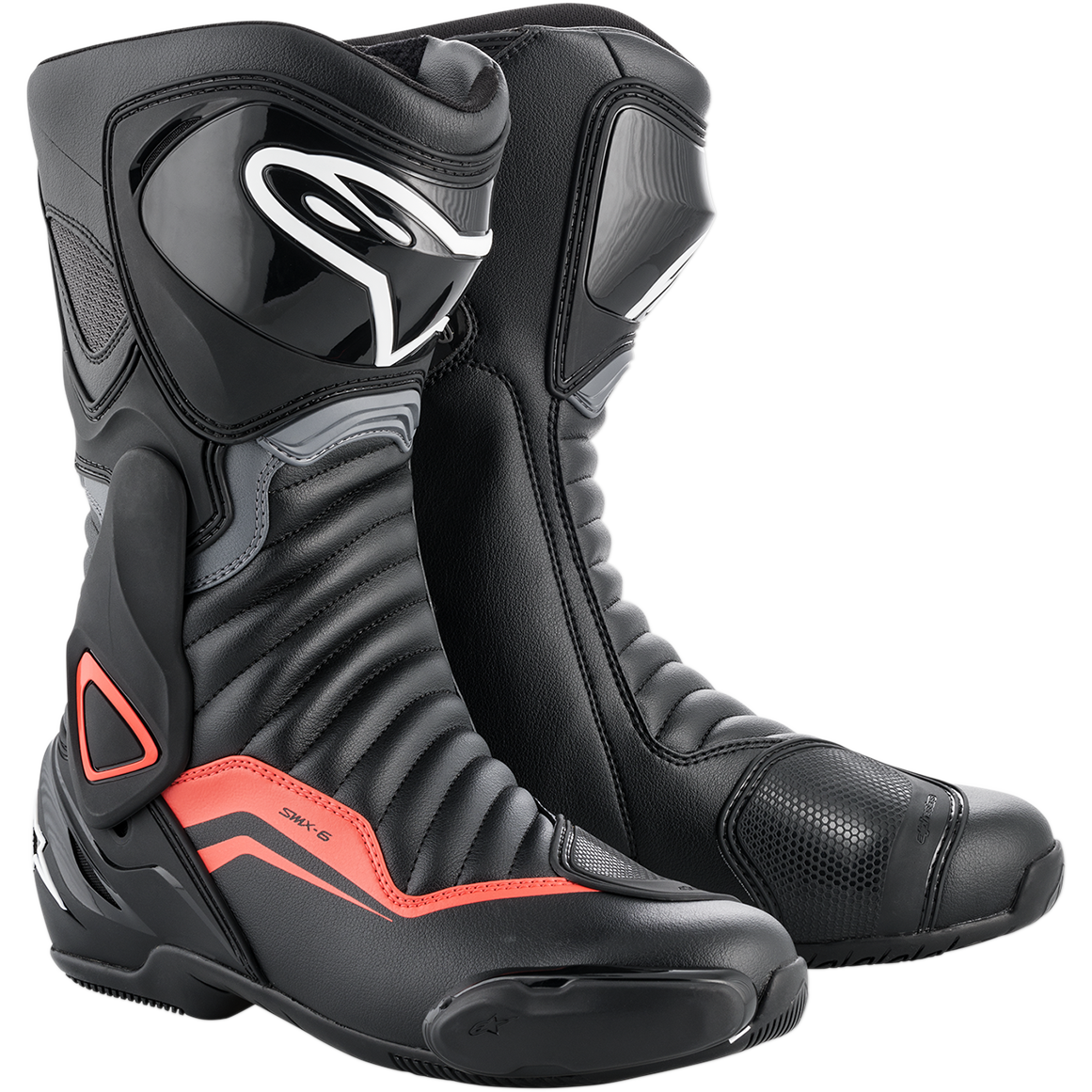 ALPINESTARS SMX-6 V2 BLACK/GRAY/RED FLUO 黑灰螢光紅 車靴