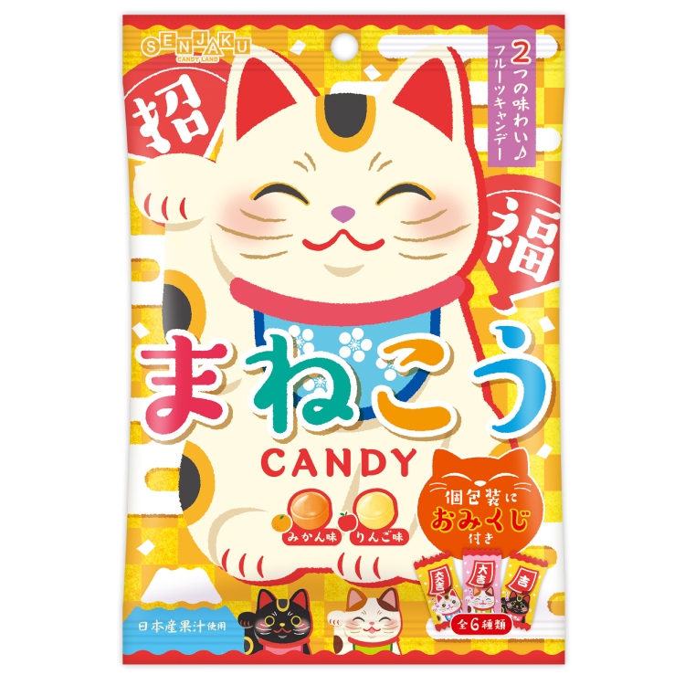 扇雀飴招財貓水果果汁糖