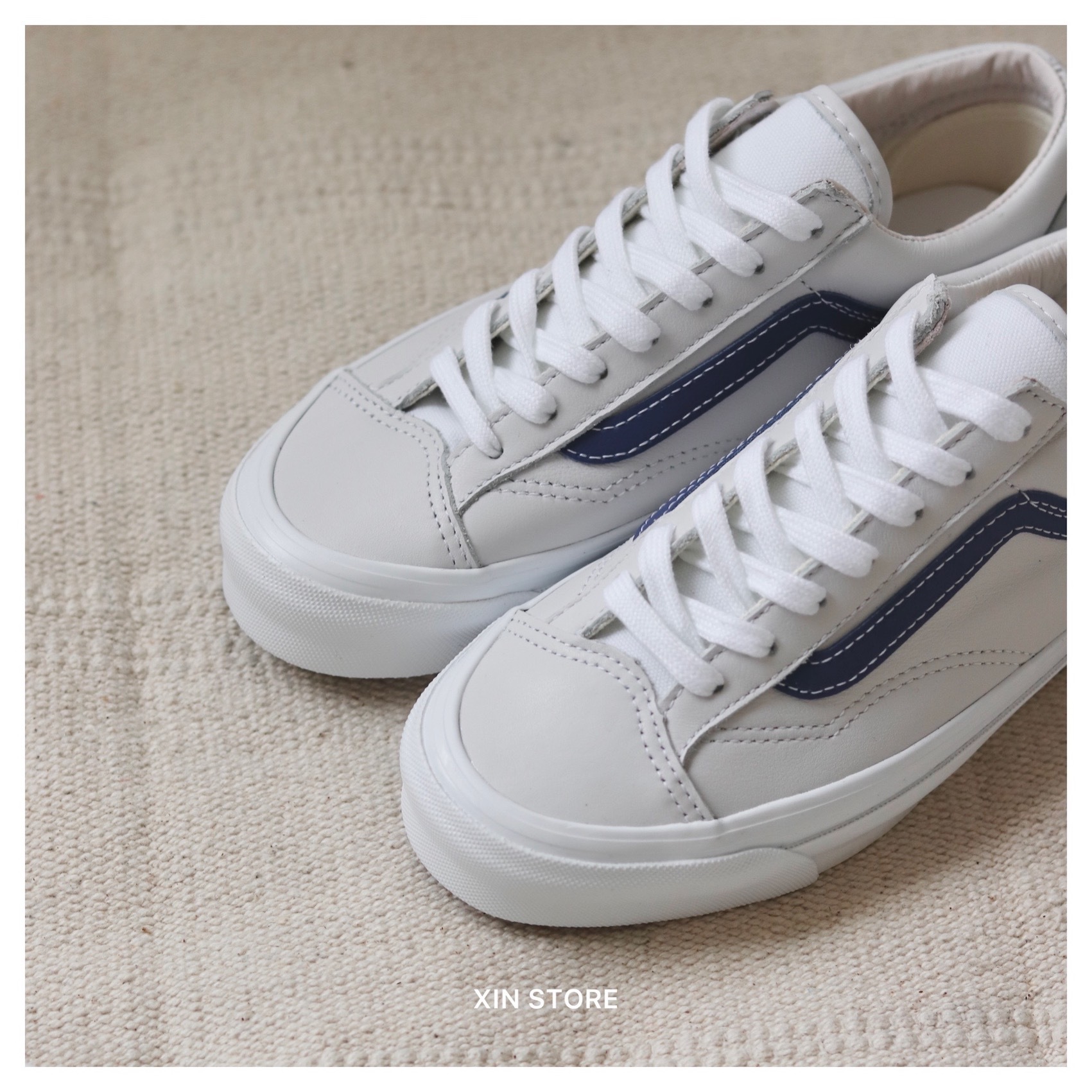 【現貨】Vans Og Style 36 VAULT 經典 皮革 藍線 紅線 綠線 白藍 白紅 白綠