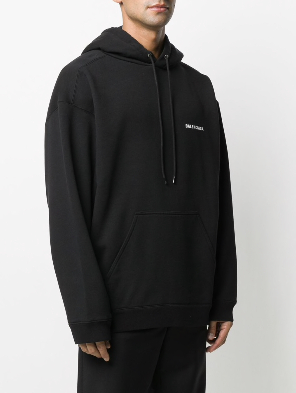 Balenciaga Logo Print Medium Fit Hoodie - Farfetch