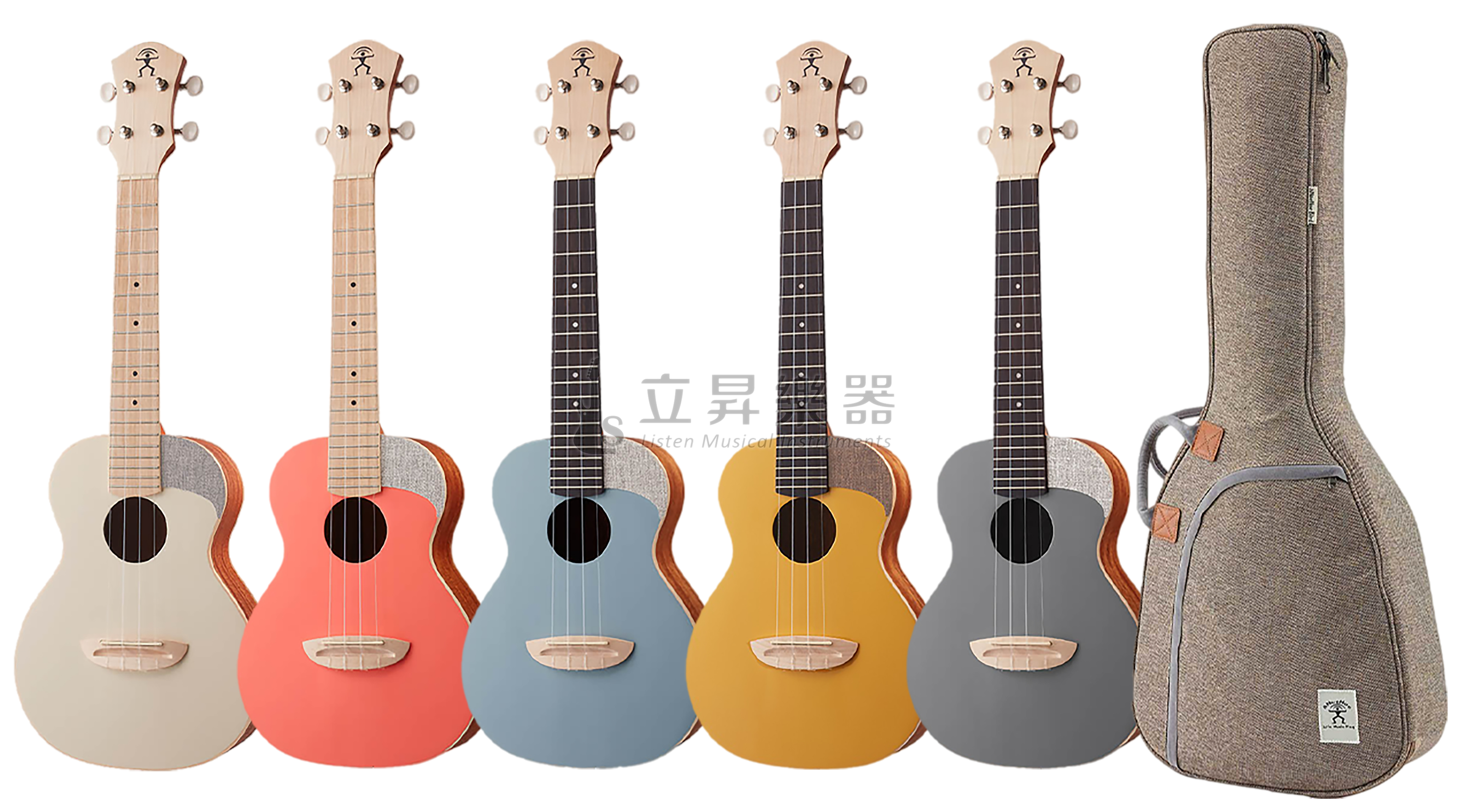 【多款顏色】aNueNue UC10系列 23吋 雲杉木面單板 烏克麗麗  UC-10 ｜ UC10-AM（杏奶白） / UC10-LC（活珊瑚橘） / UC10-BA（阿羅納藍） / UC10-GG（光暉金） / UC10-QS（寧靜灰）