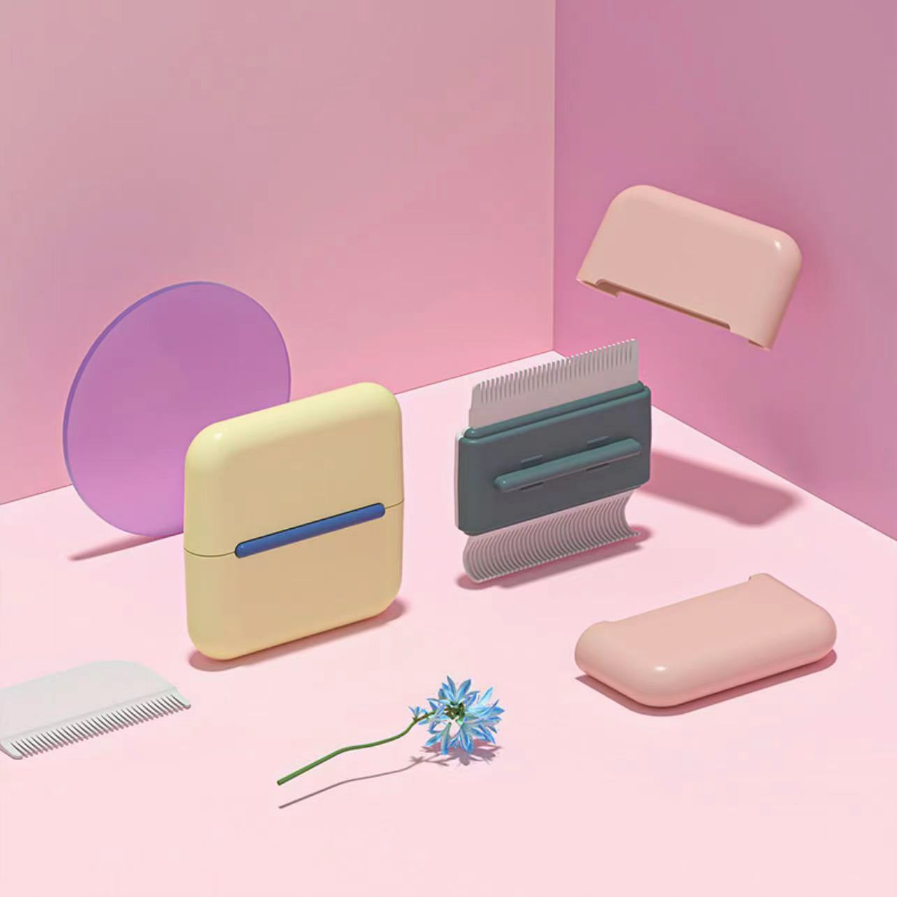 Petshy奶油色口袋梳