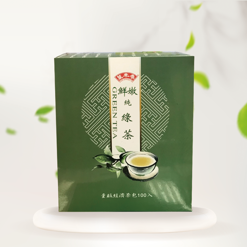 《萬年春》經濟純鮮綠茶茶包2g*100入/盒 (超過4盒選貨運寄送!!)