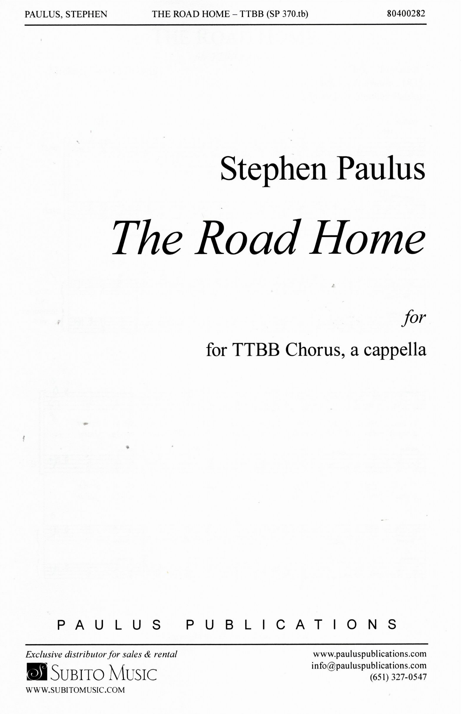 【男聲四部】《The Road Home》