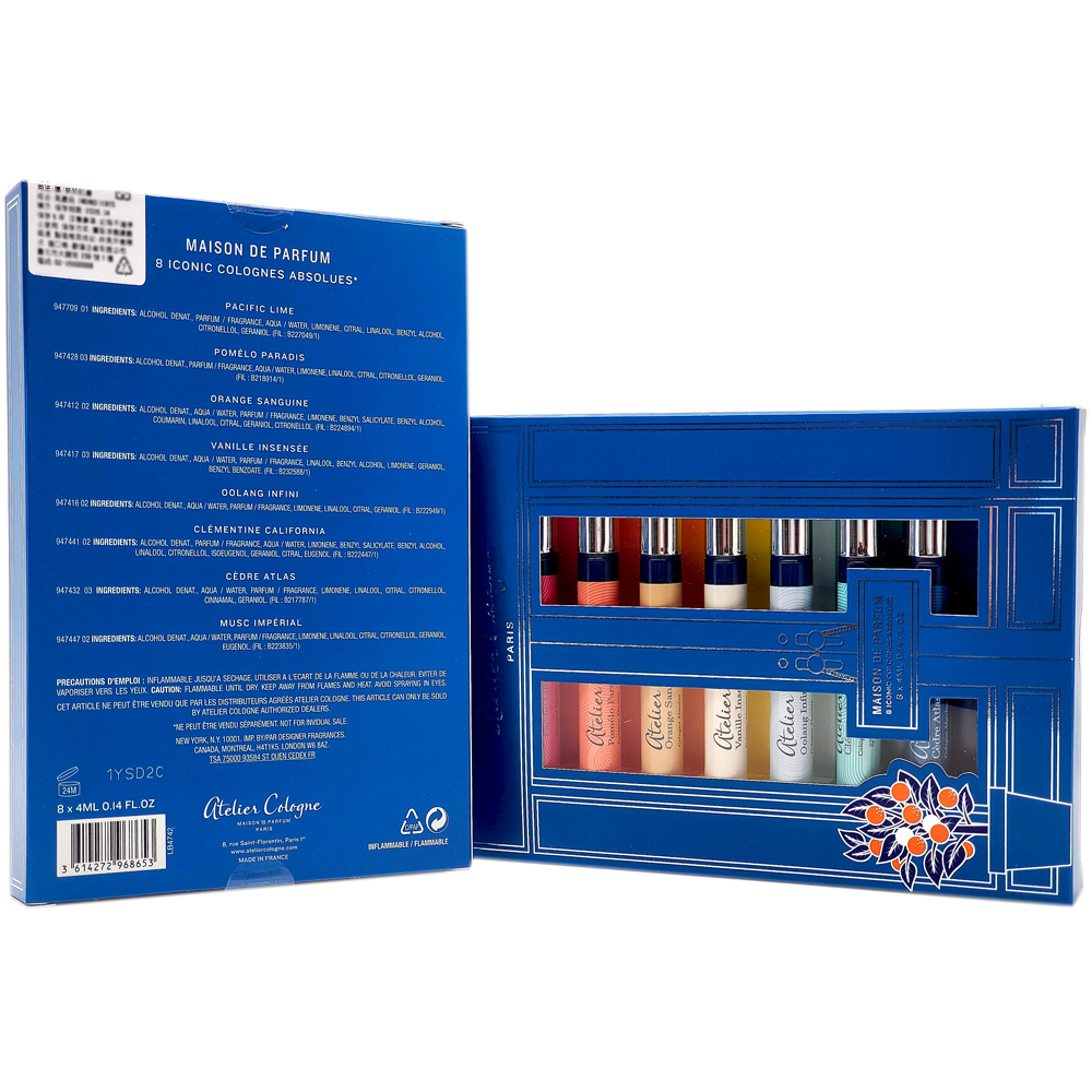 ATELIER COLOGNES 歐瓏香氛衣櫥香水禮盒4ml*8