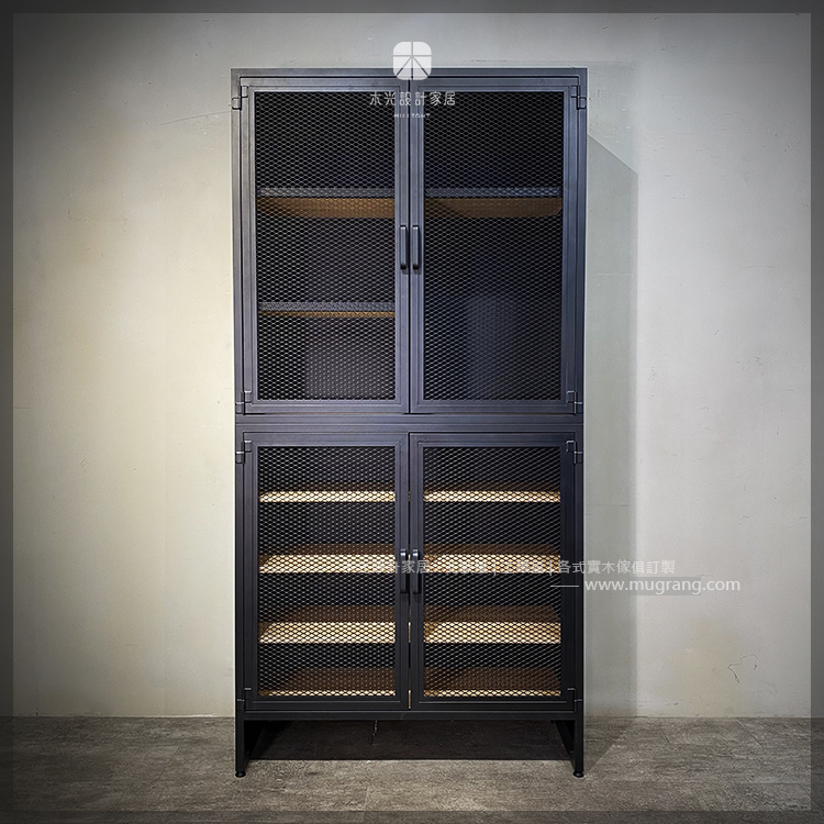 台灣製-工業風多門鐵網鞋櫃|可訂製