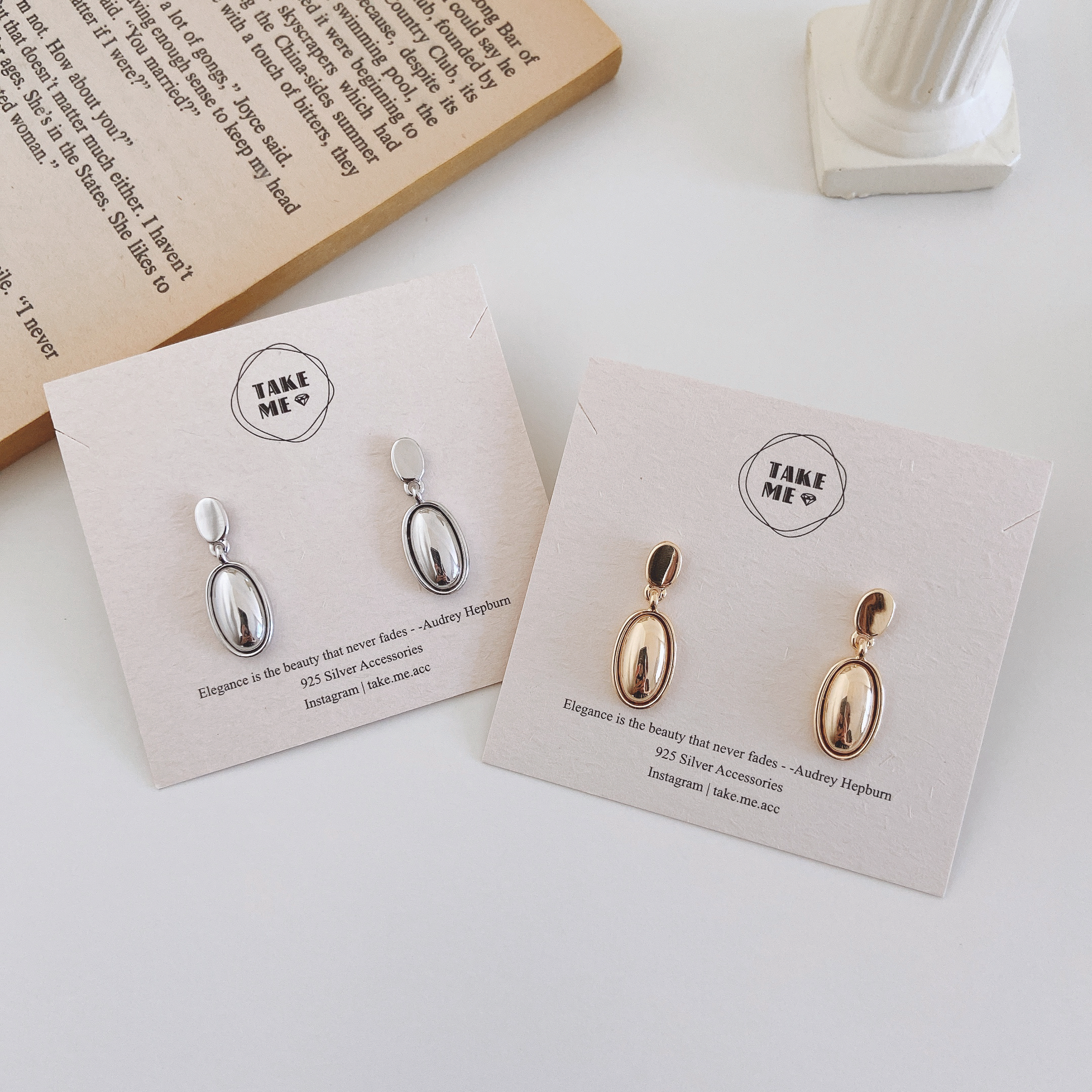 仰望 │ 純銀針耳環