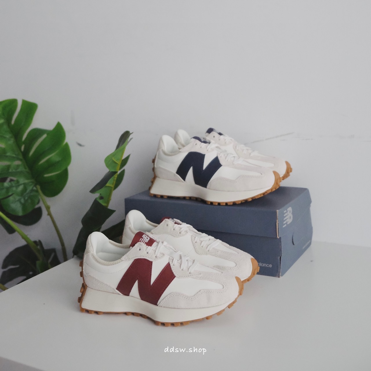 New Balance 327 NB327 皮革酒紅WS327KA 深藍WS327KB