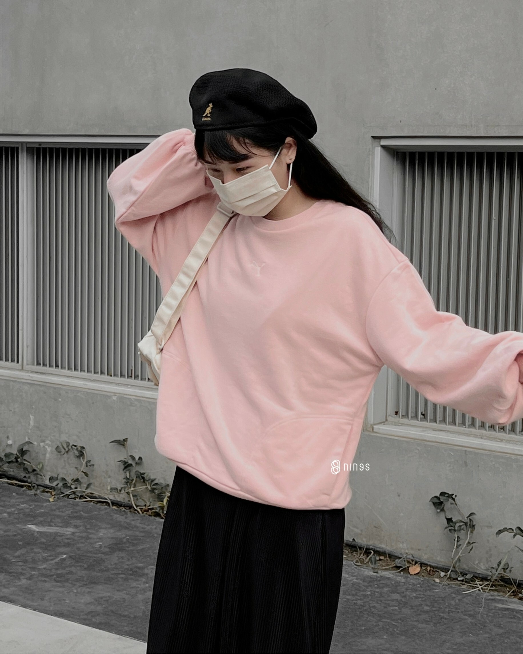 【現貨】PUMA HER CREW NECK W SWEATER 落肩 大學踢 粉色 58596615