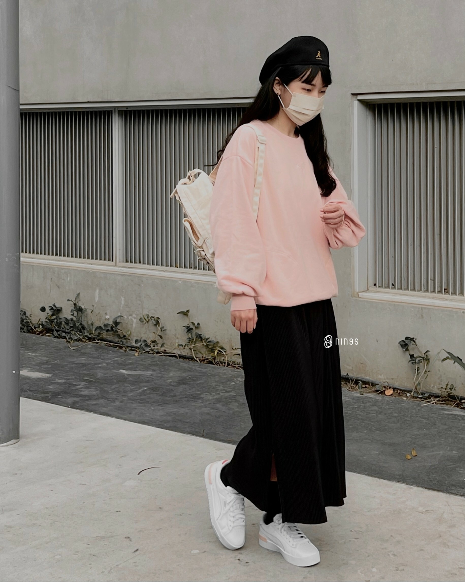 【現貨】PUMA HER CREW NECK W SWEATER 落肩 大學踢 粉色 58596615