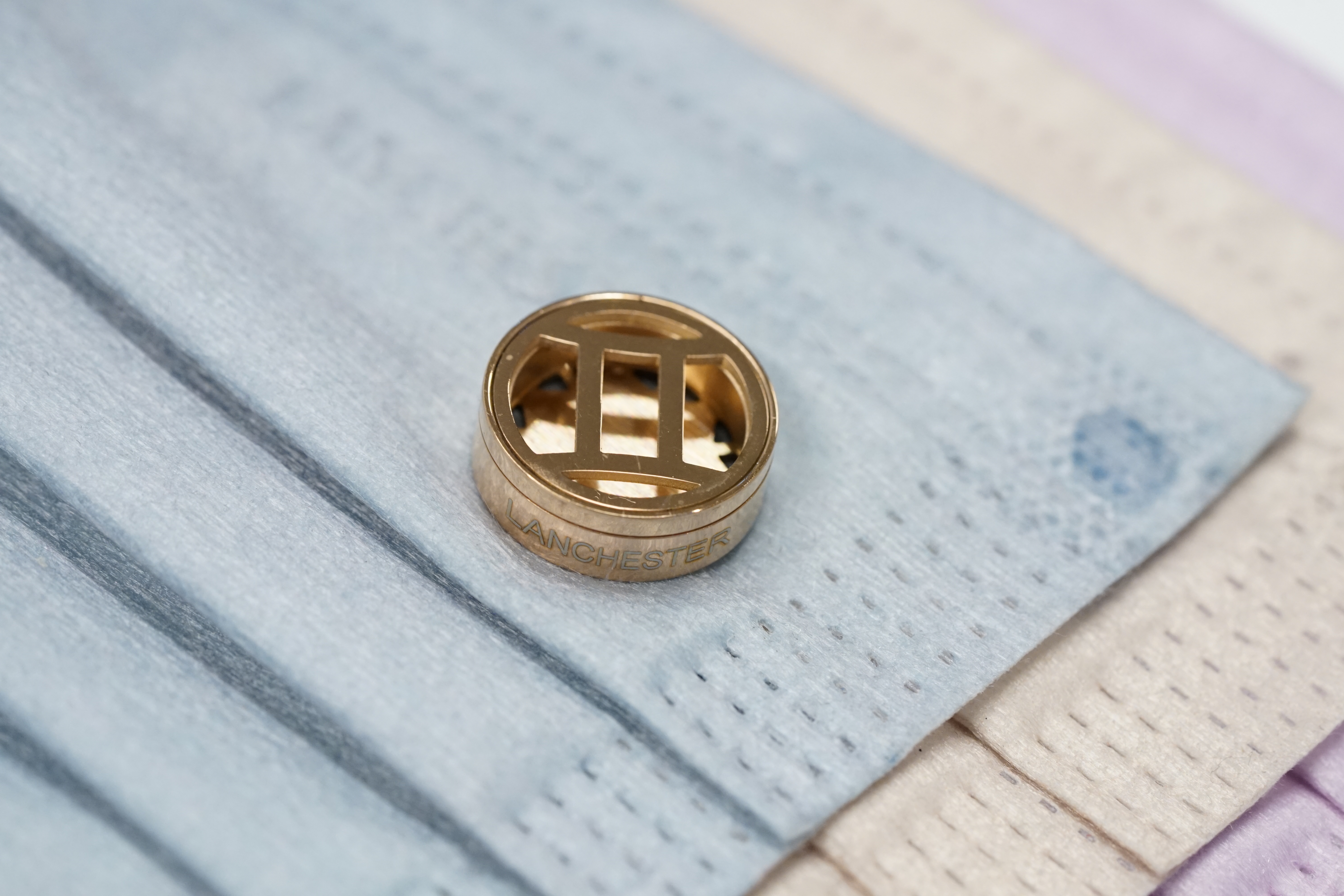 15mm 雙子座 圖案香薰扣 香精油釦 精油飾物 口罩/衣領適用 磁石釦 口罩香薰夾 (玫瑰金/古銅金)(連6片顏色隨機的可重用棉片)(隨機送上口罩3片)