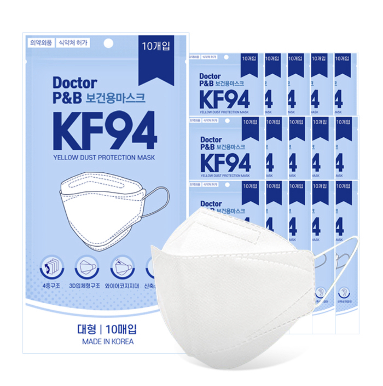 韓國四層KF94  Doctor防疫成人口罩/100個